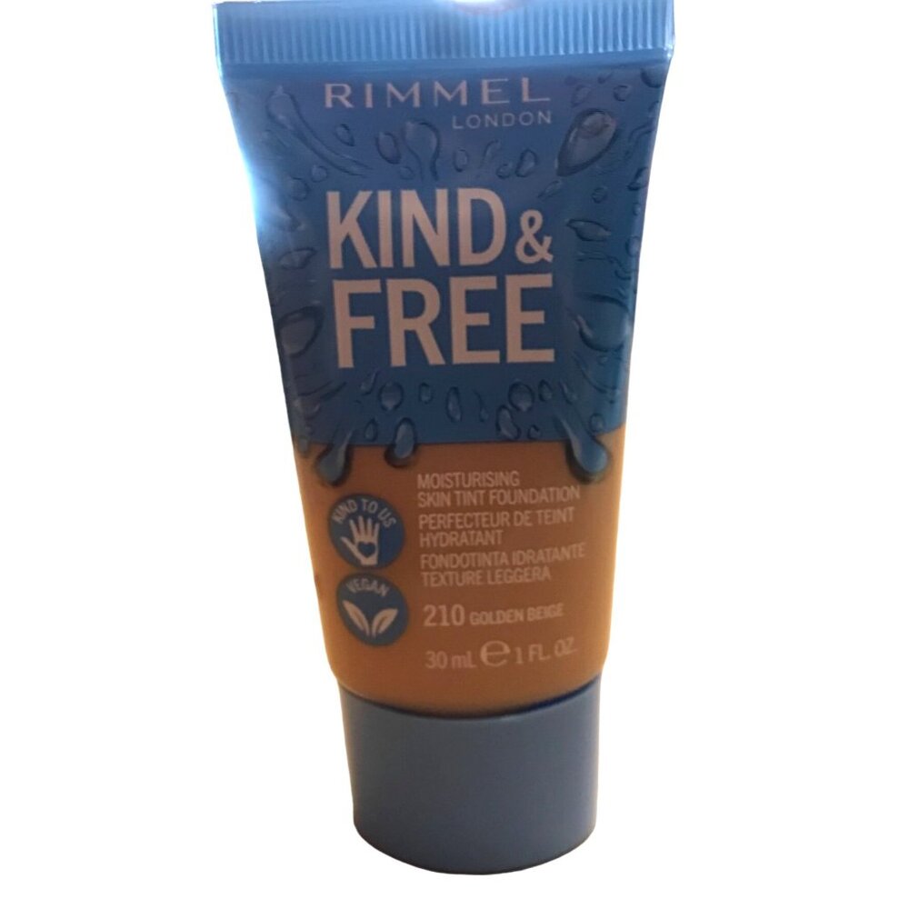 Rimmel Foundation 210 Golden Beige Kind & Free Moisturizing Skin Tint 30ml Londo